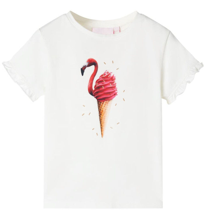 T-shirt enfants rose écru 104 | Mobilier & Déco