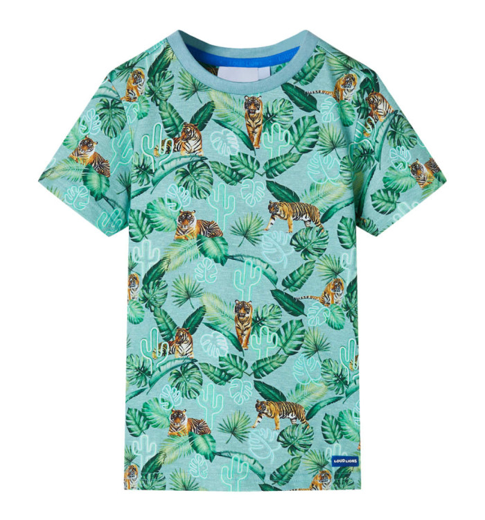 T-shirt pour enfants mélange vert clair 128 | Mobilier & Déco