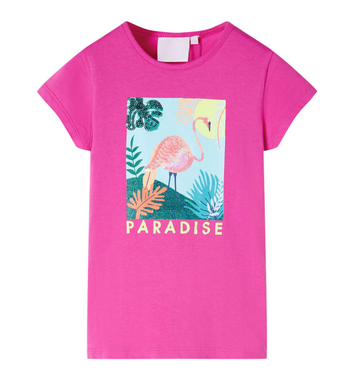 T-shirt pour enfants rose foncé 116 | Mobilier & Déco