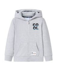 Sweatshirt à capuche avec fermeture éclair pour enfants gris 104 | Mobilier & Déco