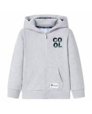 Sweatshirt à capuche avec fermeture éclair pour enfants gris 128 | Mobilier & Déco