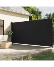 Auvent latéral rétractable noir 220x600 cm | Mobilier & Déco