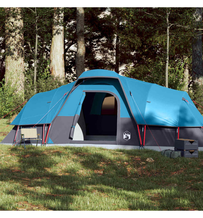 Tente à dôme 11 personnes bleu imperméable | Mobilier & Déco