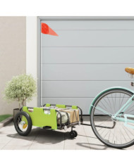 Remorque de vélo vert tissu oxford et fer | Mobilier & Déco