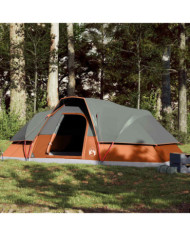Tente familiale à dôme 9 personnes orange imperméable | Mobilier & Déco