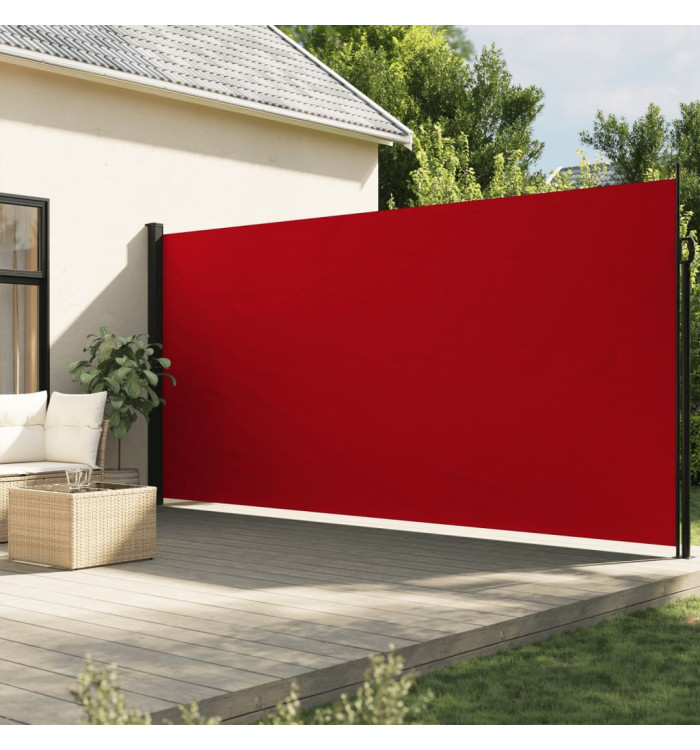Auvent latéral rétractable rouge 220x500 cm | Mobilier & Déco