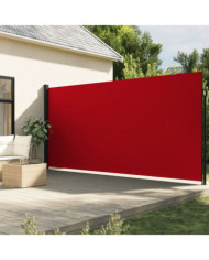 Auvent latéral rétractable rouge 220x500 cm | Mobilier & Déco
