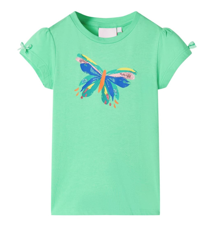T-shirt pour enfants vert clair 116 | Mobilier & Déco