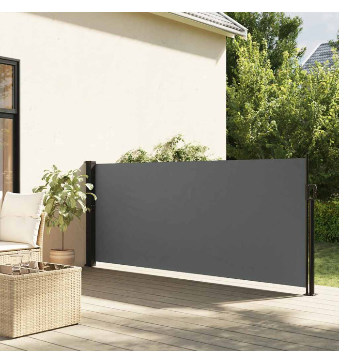 Auvent latéral rétractable anthracite 140x600 cm | Mobilier & Déco