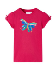 T-shirt pour enfants rose vif 140 | Mobilier & Déco
