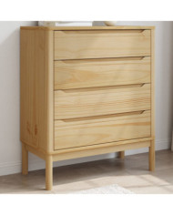 Commode FLORO cire marron bois de pin massif | Mobilier & Déco