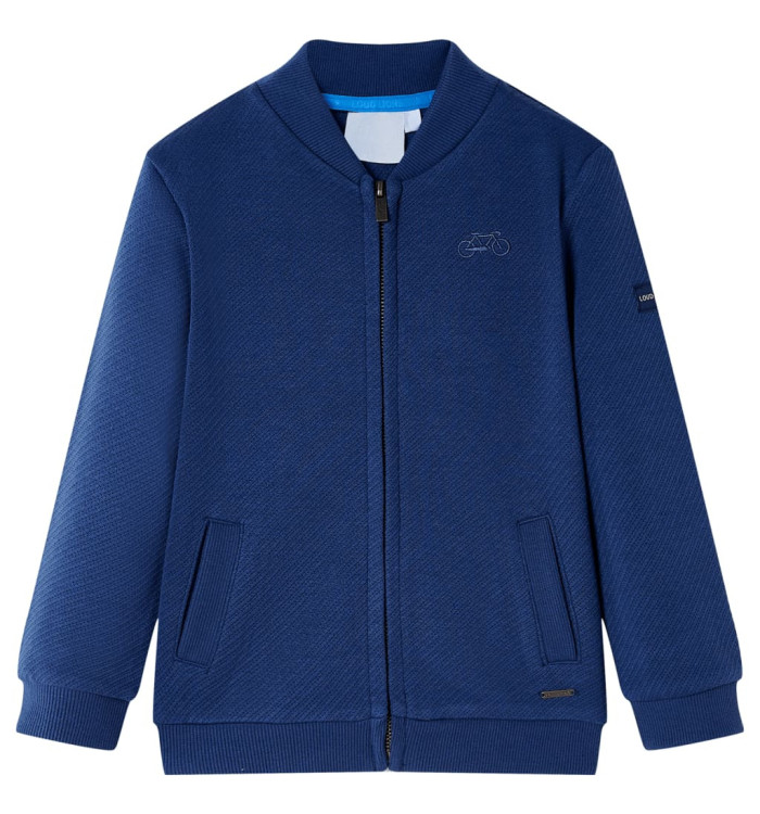 Sweatshirt pour enfants avec fermeture éclair bleu marine 104 | Mobilier & Déco