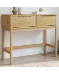 Table console FLORO marron cire 89,5x36,5x73 cm pin massif | Mobilier & Déco