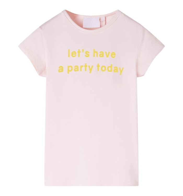 T-shirt pour enfants rose pâle 128 | Mobilier & Déco