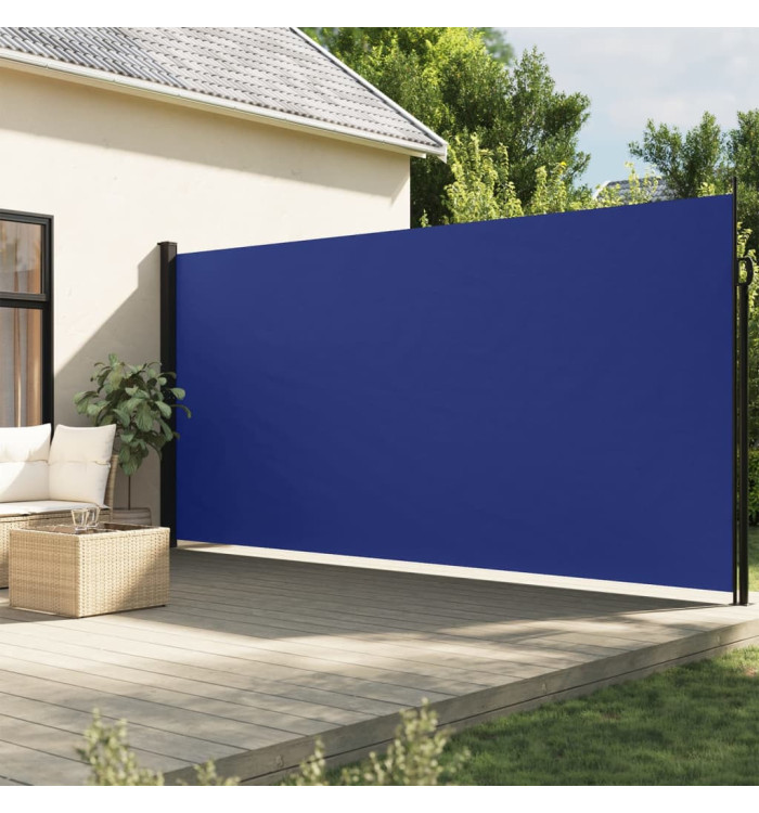 Auvent latéral rétractable bleu 200x600 cm | Mobilier & Déco