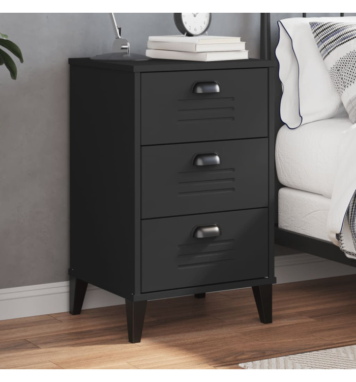 Table de chevet VIKEN noir bois d'ingénierie | Mobilier & Déco
