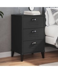 Table de chevet VIKEN noir bois d'ingénierie | Mobilier & Déco