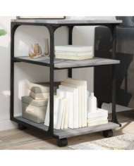 Support d'imprimante à 3 niveaux sonoma gris 43x48x64 cm | Mobilier & Déco