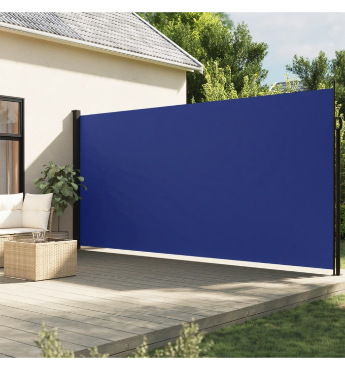 Auvent latéral rétractable bleu 220x600 cm | Mobilier & Déco