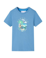 T-shirt pour enfants bleu moyen 128 | Mobilier & Déco