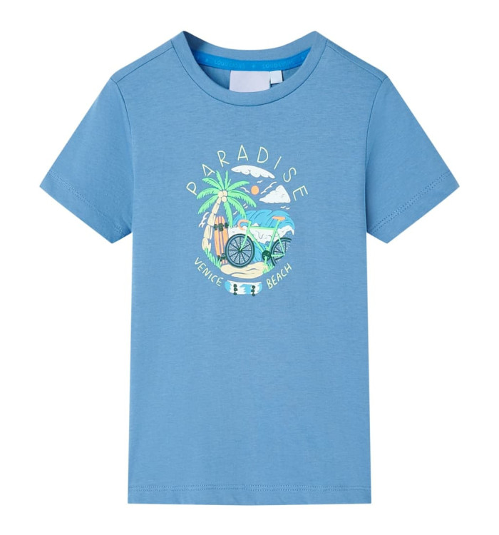 T-shirt pour enfants bleu moyen 104 | Mobilier & Déco