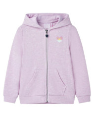 Sweatshirt à capuche et fermeture éclair pour enfants mélange lila 104 | Mobilier & Déco