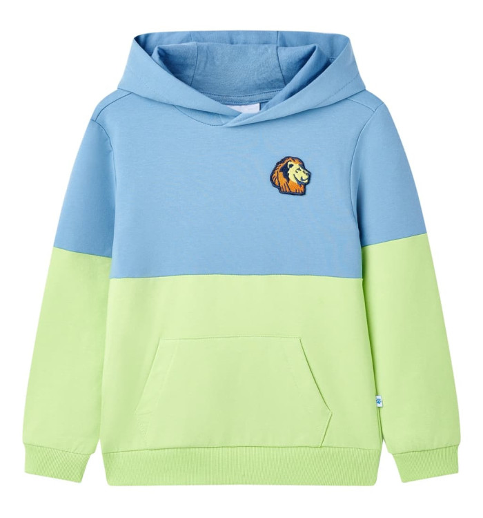 Sweatshirt à capuche pour enfants bleu et jaune tendre 92 | Mobilier & Déco