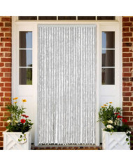 Rideau anti-mouches gris 100x200 cm chenille | Mobilier & Déco