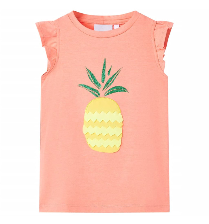 T-shirt pour enfants corail néon 128 | Mobilier & Déco