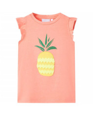 T-shirt pour enfants corail néon 128 | Mobilier & Déco