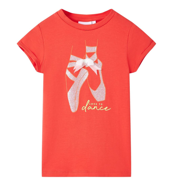 T-shirt pour enfants rouge 128 | Mobilier & Déco
