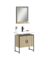 Ensemble d'armoires de salle de bain 2 pcs chêne sonoma | Mobilier & Déco