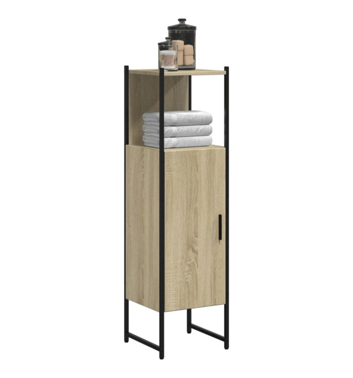 Armoire de salle de bain chêne sonoma 33x33x120,5 cm | Mobilier & Déco