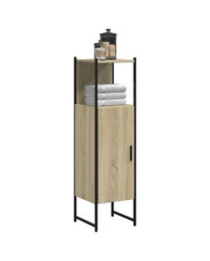 Armoire de salle de bain chêne sonoma 33x33x120,5 cm | Mobilier & Déco