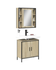 Ensemble de meubles de salle de bain 2 pcs chêne sonoma | Mobilier & Déco