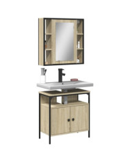 Ensemble de meubles de salle de bain 2 pcs chêne sonoma | Mobilier & Déco