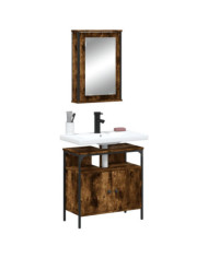 Ensemble de meubles de salle de bain 2 pcs Chêne fumé | Mobilier & Déco
