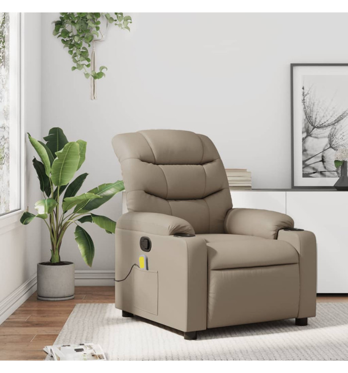 Fauteuil de massage inclinable Cappuccino Similicuir | Mobilier & Déco