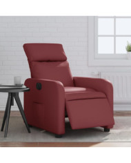 Fauteuil inclinable électrique Rouge bordeaux Similicuir | Mobilier & Déco
