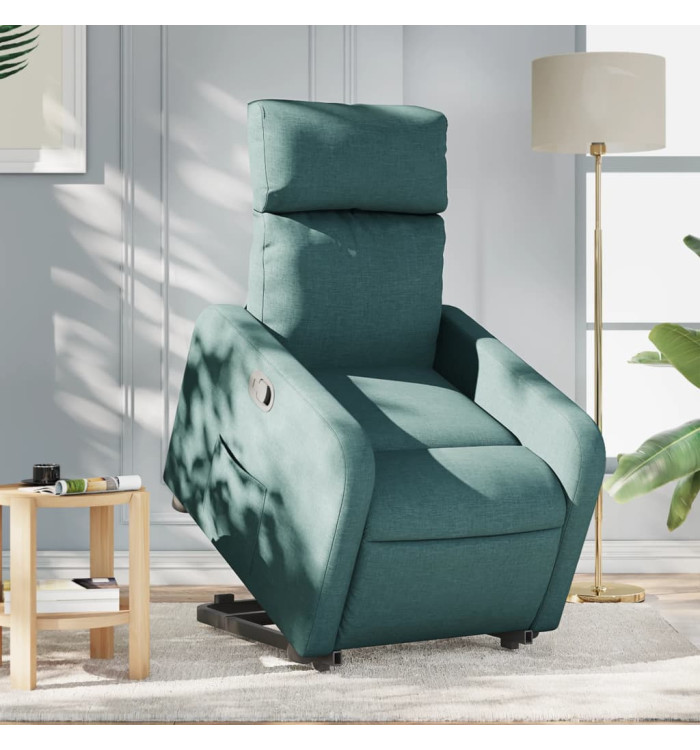 Fauteuil inclinable vert foncé tissu | Mobilier & Déco