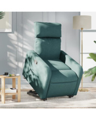 Fauteuil inclinable vert foncé tissu | Mobilier & Déco