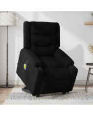 Fauteuil de massage inclinable Noir Tissu | Mobilier & Déco
