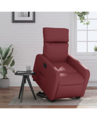 Fauteuil inclinable Rouge bordeaux Similicuir | Mobilier & Déco