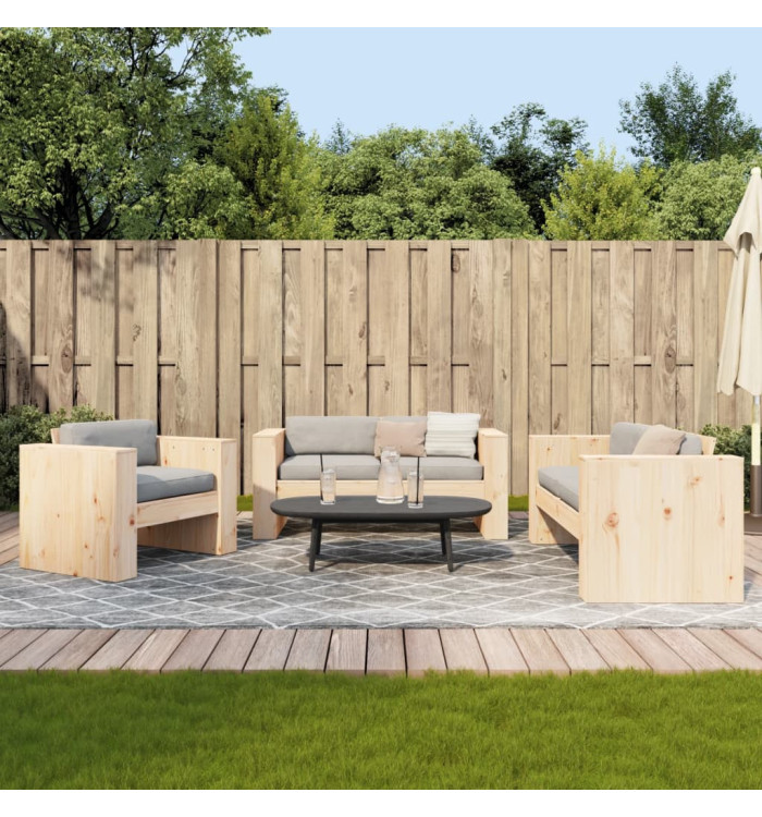 Salon de jardin 2 pcs bois de pin massif | Mobilier & Déco
