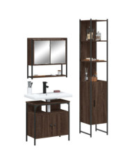 Ensemble de meubles de salle de bain 3 pcs Chêne marron | Mobilier & Déco