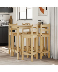 Ensemble de bar 5 pcs Bois de pin massif | Mobilier & Déco