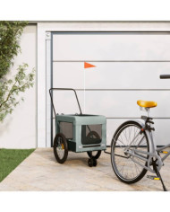 Remorque de vélo pour animaux de compagnie gris et noir | Mobilier & Déco
