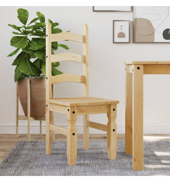 Chaises à manger lot de 2 Corona 42x47x107cm bois massif de pin | Mobilier & Déco