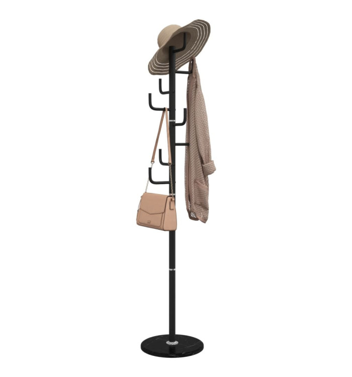Porte-manteau noir 183 cm fer enduit de poudre | Mobilier & Déco