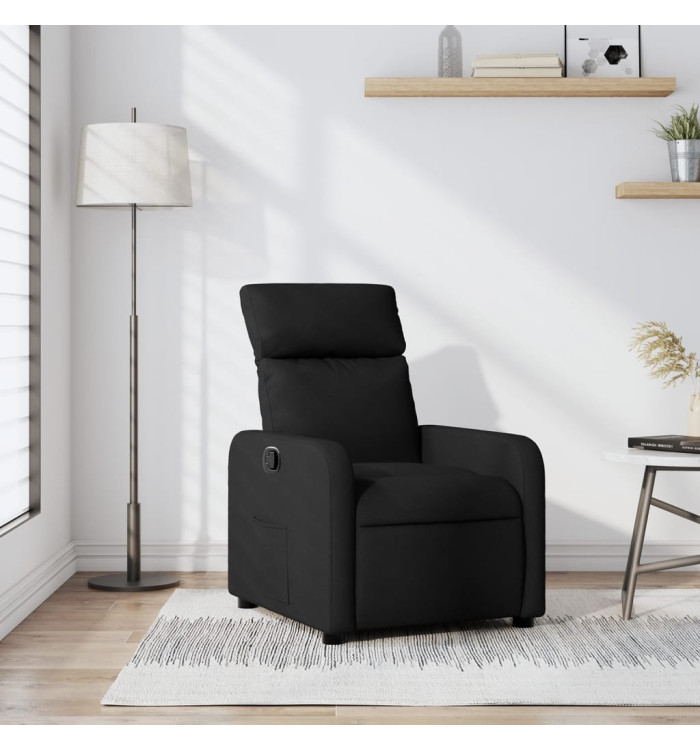Fauteuil inclinable Noir Tissu | Mobilier & Déco